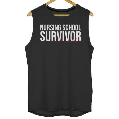Nursing School Survivor- For Nurses-RN Graduation Unisex Tank Top - Best Gift Smart
