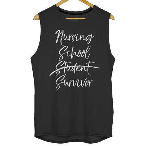 Nursing School Survivor Shirt Nurse Student Graduation Unisex Tank Top - Best Gift Smart