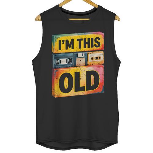 Im This Old Retro 80s 90s VHS Cassette Floppy Disk Nostalgia Unisex Tank Top - Figerry
