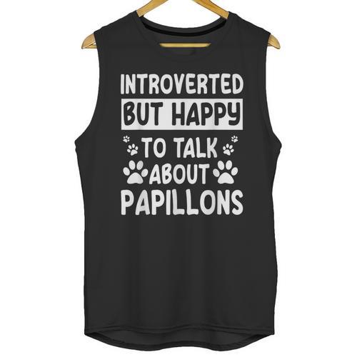 Papillon Dog Owner Introverted Spaniel Breed Fur Parent Unisex Tank Top - Raresse