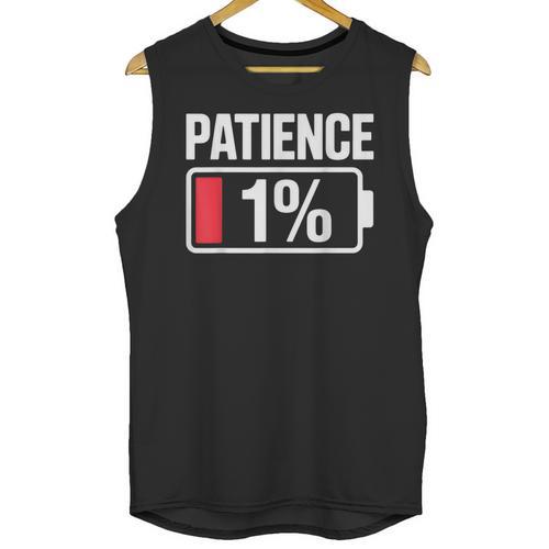 Patience 1 Battery Low Mood Tired Introvert Humor Unisex Tank Top - Raresse