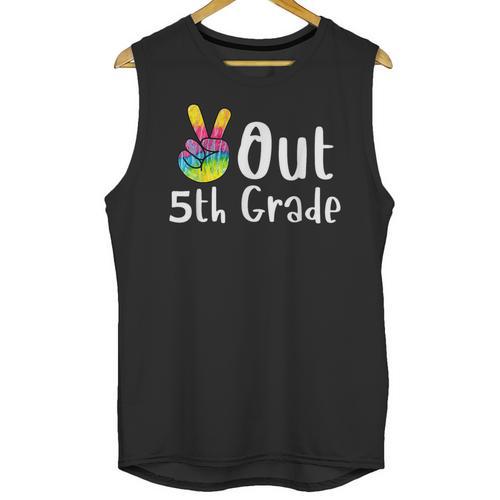 Peace Out 5th Grade Tie Dye Graduation Class Of 2026 Unisex Tank Top - Best Gift Smart