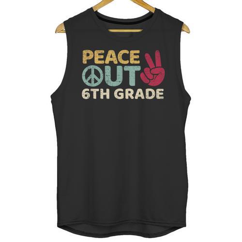 Peace Out 6th Grade Graduation Last Day Of School Unisex Tank Top - Best Gift Smart