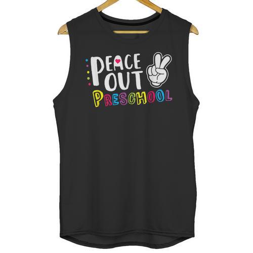 Peace Out Preschool T Shirt Graduation Last Day Unisex Tank Top - Best Gift Smart