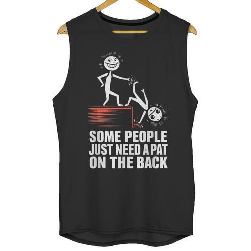 Some People Just Need A Pat On The Back Introvert Unisex Tank Top - Raresse