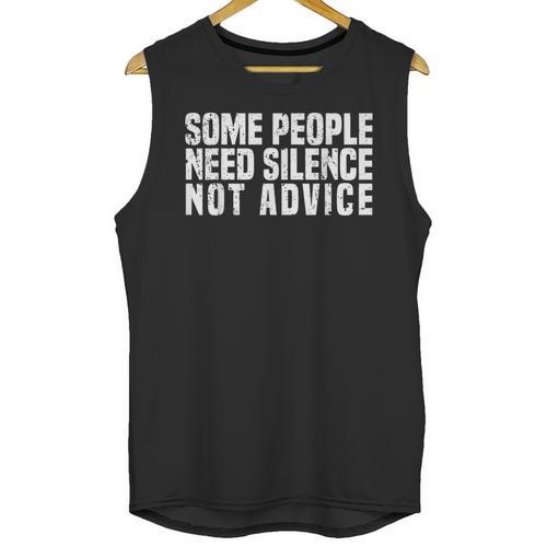 Some People Need Silence Not Advice Introvert Humor Unisex Tank Top - Raresse