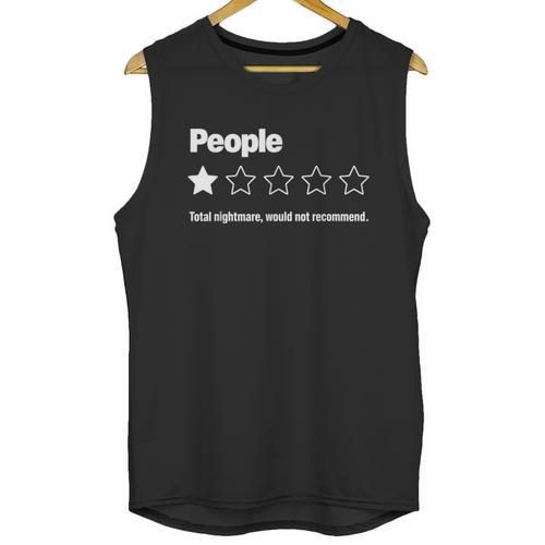 People One Star Rating Would Not Recommend Introvert Unisex Tank Top - Raresse