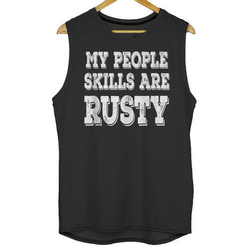 My People Skills Are Rusty Introvert SPN Moments Unisex Tank Top - Raresse