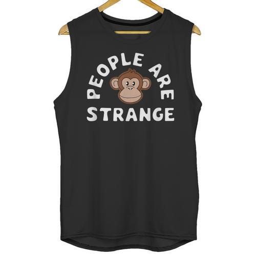People Are Strange Monkey Introvert People Hater Unisex Tank Top - Raresse