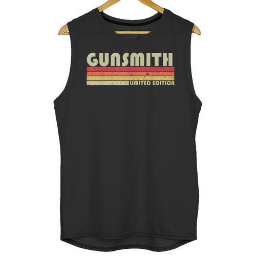 Personal Christmas Retro Vintage Graduation Gunsmith Job Title Profession Birthday Worker Idea Unisex Tank Top - Best Gift Smart