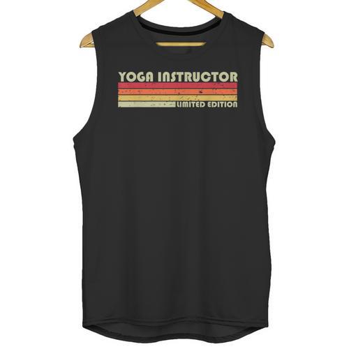 Personal Christmas Retro Vintage Graduation Yoga Instructor Job Title Profession Birthday Worker Unisex Tank Top - Best Gift Smart