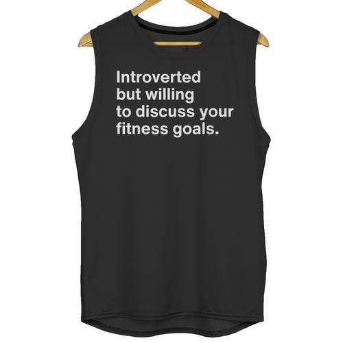Personal Trainer Introverted Discuss Fitness Goals Unisex Tank Top - Raresse