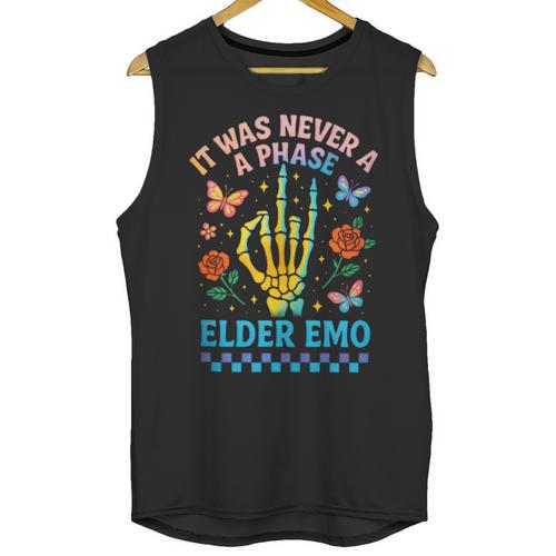 It Was Never A Phase Elder Emo Nostalgia Unisex Tank Top - Figerry