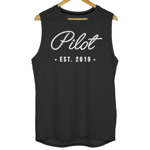 Pilot Est 2019 Graduation Grad Unisex Tank Top - Best Gift Smart