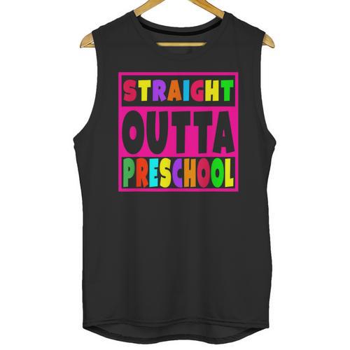 Pink STRAIGHT OUTTA Preschool PRE-K Graduation Unisex Tank Top - Best Gift Smart