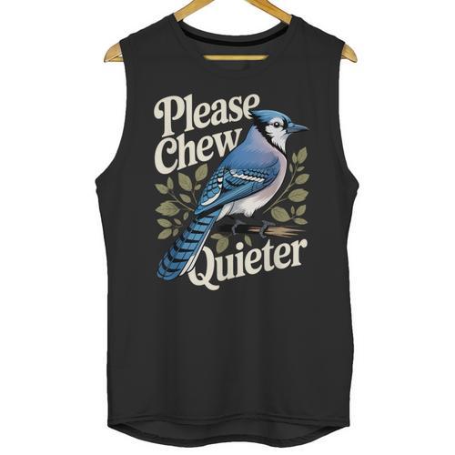 Please Chew Quieter Introvert Christmas Bird Watcher Unisex Tank Top - Raresse