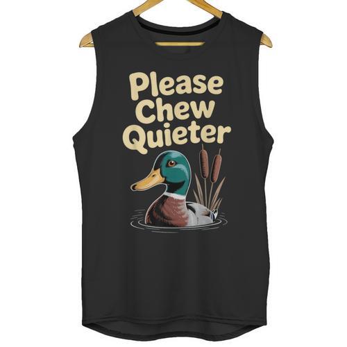 Please Chew Quieter Introvert Duck Lover Unisex Tank Top - Raresse