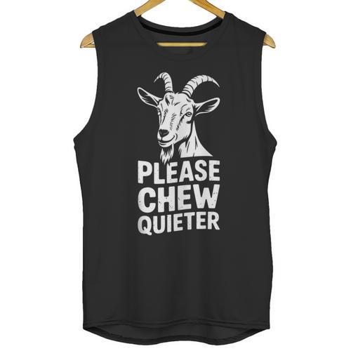 Please Chew Quieter Introvert Quietness Silence Lover Unisex Tank Top - Raresse