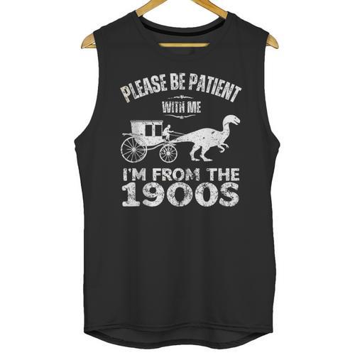 Please Be Patient With Me I'm From The 1900s Dinosaur Unisex Tank Top - Figerry