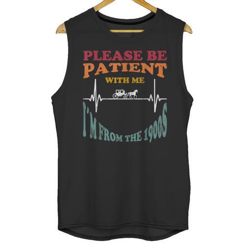 Please Be Patient With Me I'm From The 1900s Heart Beat Unisex Tank Top - Figerry