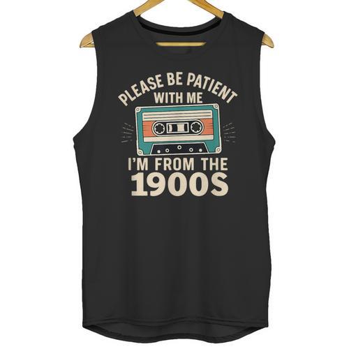 Please Patient I'm From The 1900s Retro Cassette Humor Unisex Tank Top - Figerry