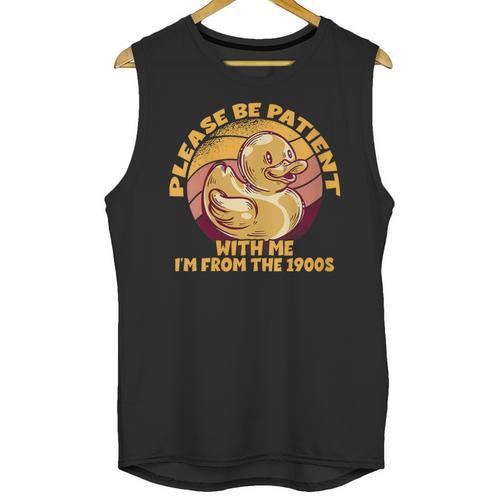 Please Be Patient I'm From The 1900s Vintage Toy Duck Unisex Tank Top - Figerry