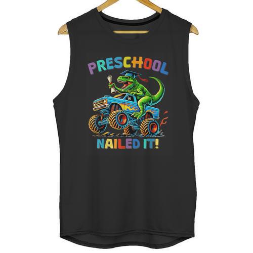 Preschool Graduation Monster Truck Dinosaur Boys Dino Tee Unisex Tank Top - Best Gift Smart