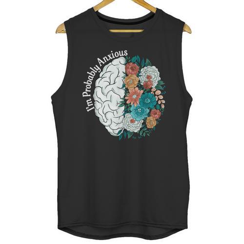 Probably Anxious Mental Health Quote Introverts People Unisex Tank Top - Raresse