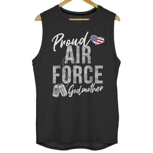 Proud Air Force Godmother US Air Force Graduation Godmother Unisex Tank Top - Best Gift Smart