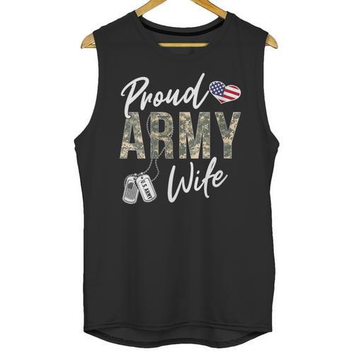 Proud Army Wife Army Graduation Wife US Army Wife Unisex Tank Top - Best Gift Smart
