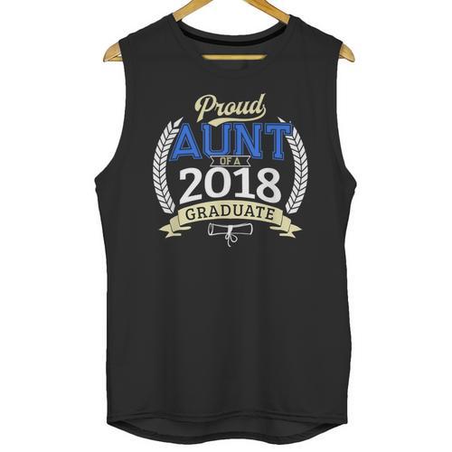Proud Aunt Of 2018 Graduate Shirt Graduation Grad Unisex Tank Top - Best Gift Smart