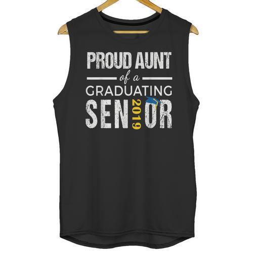 Proud Aunt Of 2019 Senior Graduation Shirt Family Graduation Unisex Tank Top - Best Gift Smart