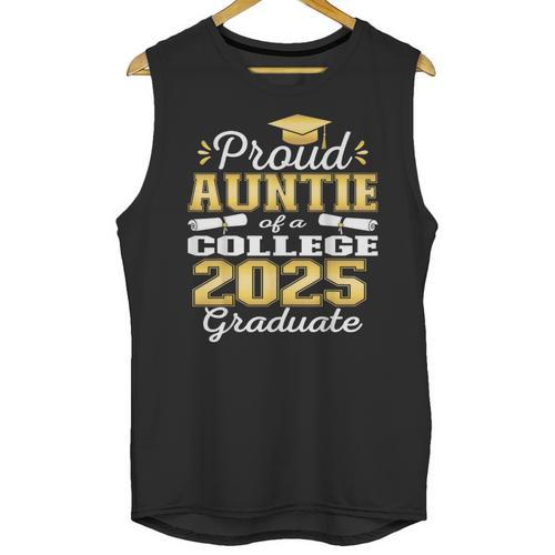 Proud Auntie Of 2025 College Graduate Family 25 Graduation Unisex Tank Top - Best Gift Smart