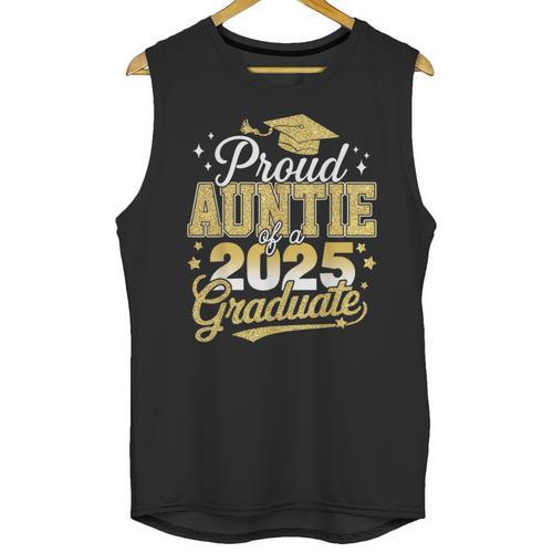 Proud Auntie Of A Class Of 2025 Graduate Senior Graduation Unisex Tank Top - Best Gift Smart