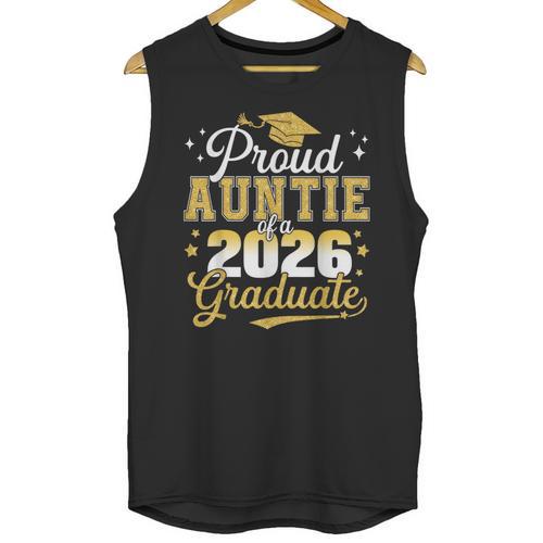 Proud Auntie Of a Class Of 2026 Graduate Senior Graduation Unisex Tank Top - Best Gift Smart