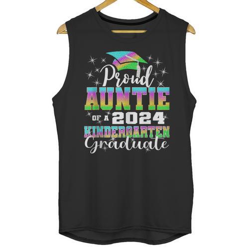 Proud Auntie Of Kindergarten Graduate 2024 Graduation Auntie Unisex Tank Top - Best Gift Smart