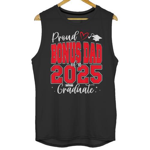Proud Bonus Dad Of a Class Of 2025 Graduate Graduation Unisex Tank Top - Best Gift Smart