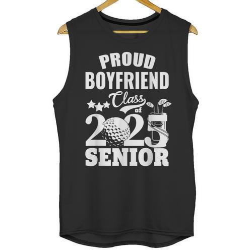 Proud Boyfriend Class Of 2025 Graduation Senior 2025 Golf Unisex Tank Top - Best Gift Smart