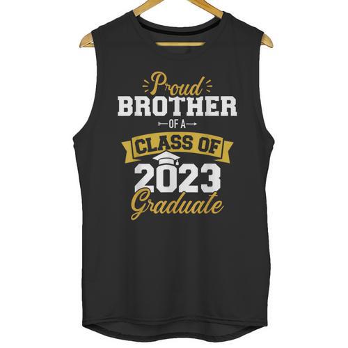 Proud Brother Of a Class Of 2023 Graduate Senior Graduation Unisex Tank Top - Best Gift Smart