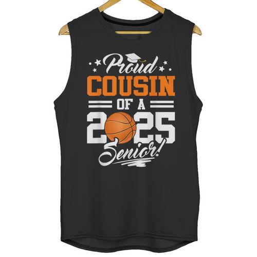 Proud Cousin Of A 2025 Senior Basketball Graduation Unisex Tank Top - Best Gift Smart