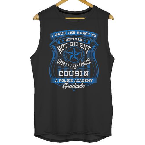 Proud Of Cousin Police Academy Graduation Shirt Unisex Tank Top - Best Gift Smart