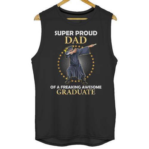 Proud Dad Of 2018 Graduate Dabbing Graduation Senior Shirt Unisex Tank Top - Best Gift Smart
