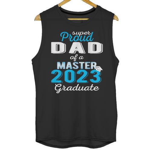 Proud Dad Of 2023 Class Master Graduate Family Graduation Unisex Tank Top - Best Gift Smart