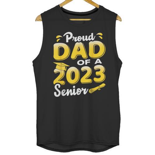 Proud Dad Of A 2023 Senior Graduation Unisex Tank Top - Best Gift Smart
