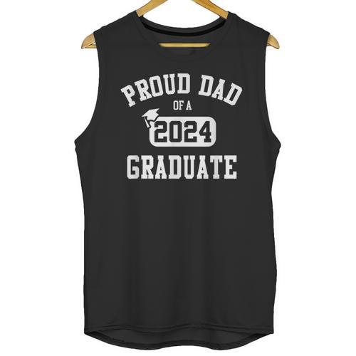 Proud Dad Of A 2024 Graduate Grad Class Of 2024 Graduation Unisex Tank Top - Best Gift Smart