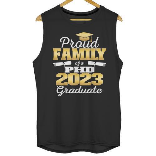 Proud Family Class Of 2023 PHD Graduate Doctorate Graduation Unisex Tank Top - Best Gift Smart