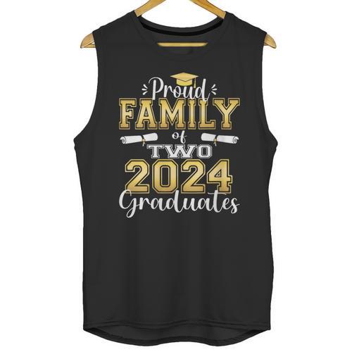 Proud Family Of Two 2024 Graduate Class 2024 Graduation Unisex Tank Top - Best Gift Smart