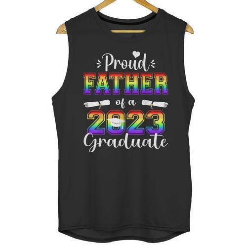 Proud Father Of 2023 Graduate Class 2023 Graduation Family Unisex Tank Top - Best Gift Smart