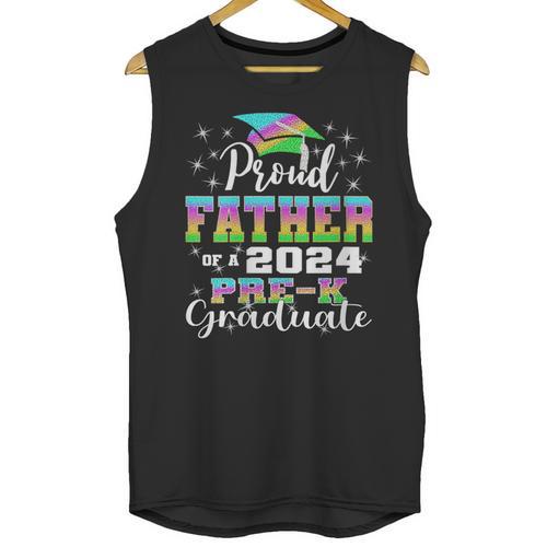 Proud Father Of PreK School Graduate 2024 Graduation Father Unisex Tank Top - Best Gift Smart