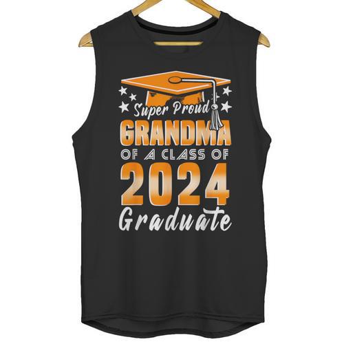 Proud Grandma Of A Class Of 2024 Matching Family Graduation Unisex Tank Top - Best Gift Smart
